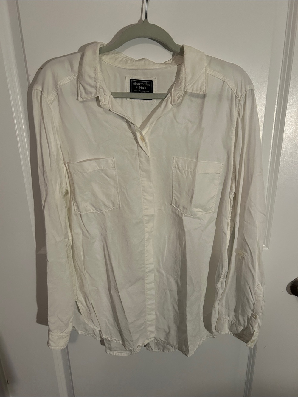 Abercrombie & Fitch Off-White Long Sleeve Button Shirt